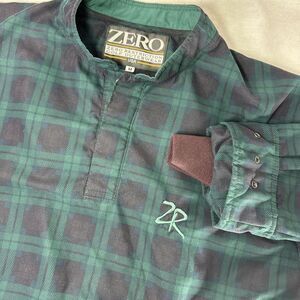 Zero Restriction Golf Outerwear USA Men's Large Green Plaid Pullover 1/4 Snap‎